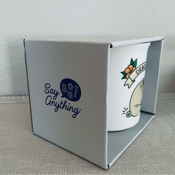 Genuine Fred Coffee Mug Draggin Pug Dog Ceramic Cup 16 oz - Picture 2 of 7